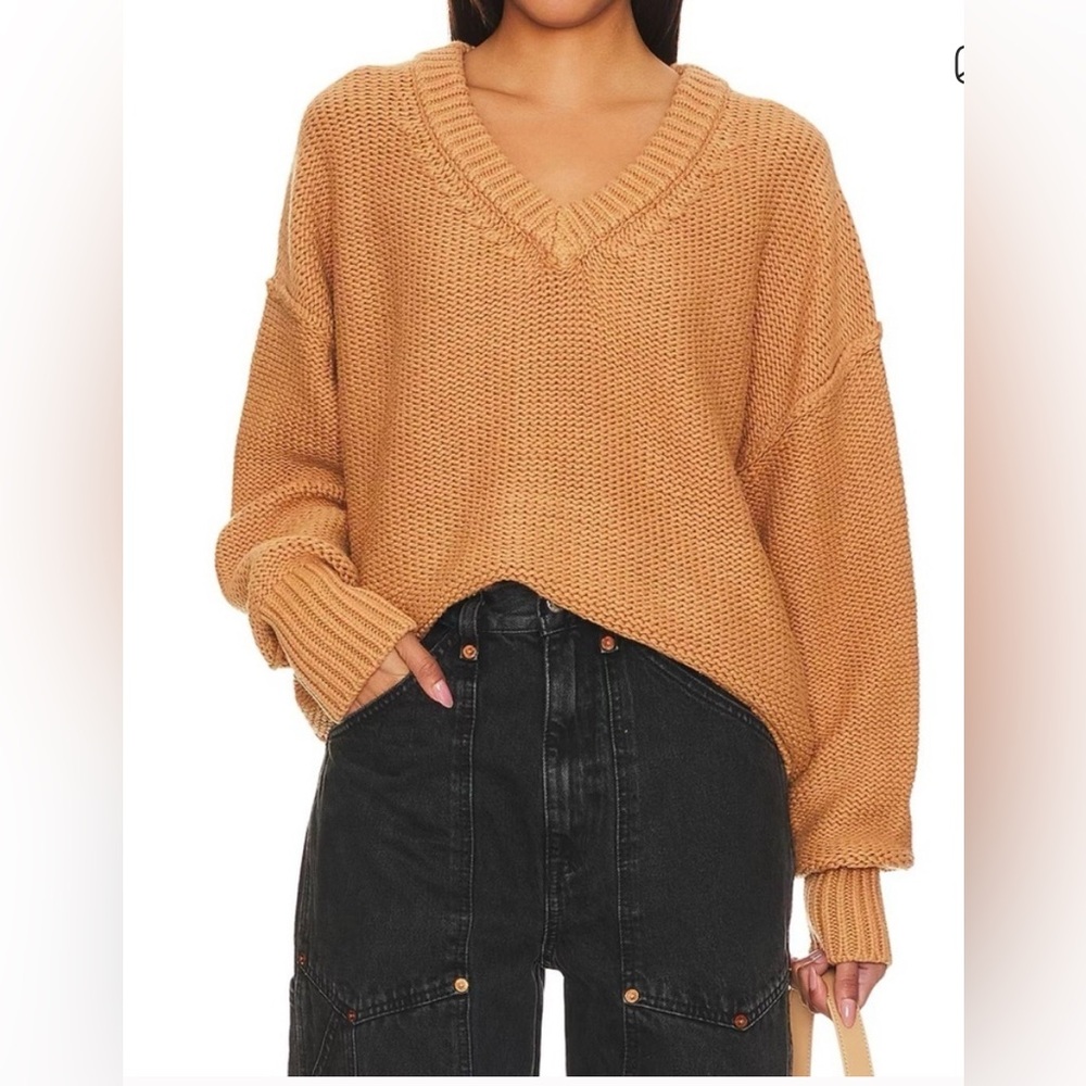 Free People Alli V Neck Sweater